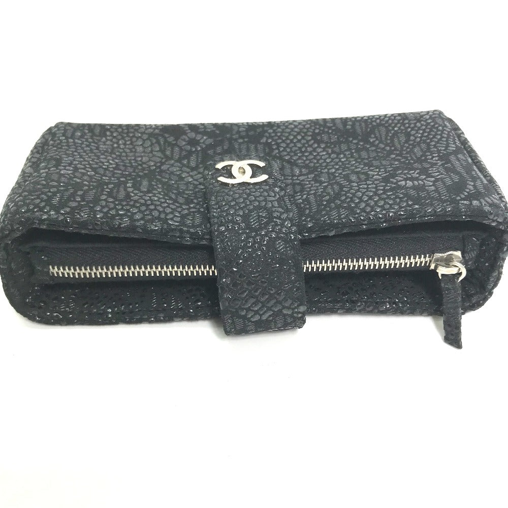 CHANEL ココマーク CC コインケース ポーチ レザー レディース ブラック