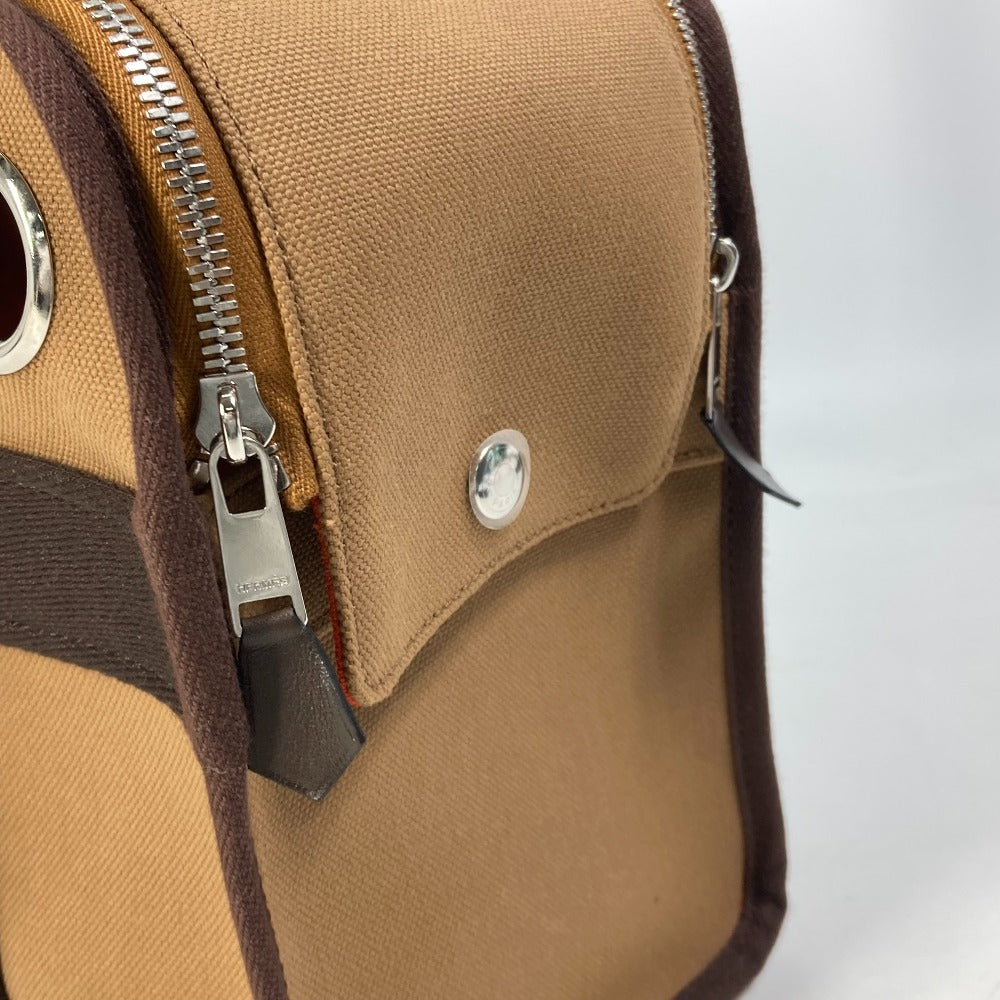 HERMES H800639EK01 Pet Dog Tote Bag for Small Dogs (Under 5kg) - Dog Carrier/Bag/Pet Carrier/Boston Bag - Nylon, Unisex, Fauve/Fou, Brown