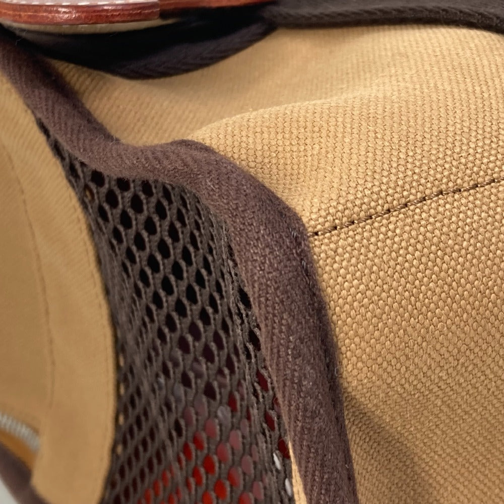 HERMES H800639EK01 Pet Dog Tote Bag for Small Dogs (Under 5kg) - Dog Carrier/Bag/Pet Carrier/Boston Bag - Nylon, Unisex, Fauve/Fou, Brown
