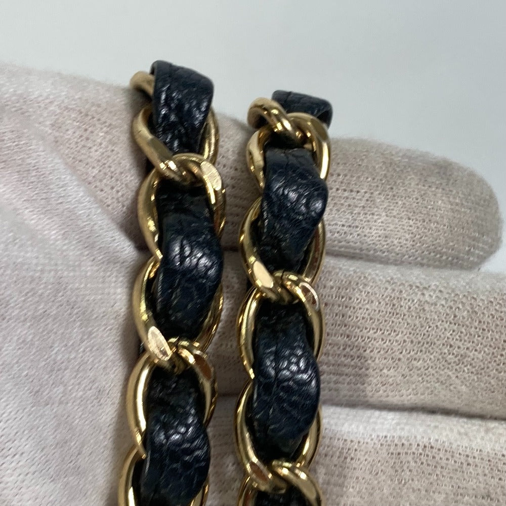 CHANEL CC ココマーク マトラッセ キルティング Wチェーン トートバッグ カバン ショルダーバッグ キャビアスキン レディース ブラック - brandshop-reference