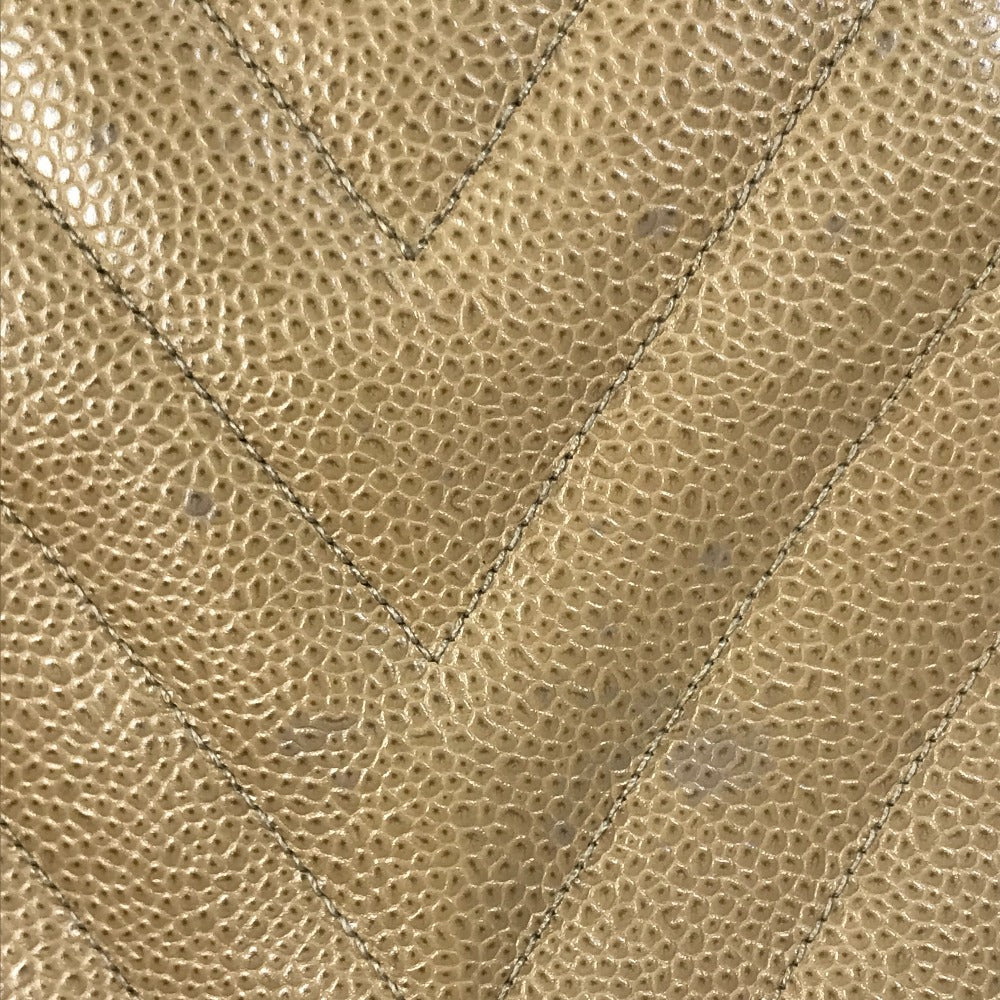 CHANEL Chevron V-Stitch Vintage Tote Bag, Caviar Leather, Beige