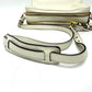PRADA Crossbody Pochette Bag with Logo, Double Zipper, Shoulder Bag, Leather, Women's, White