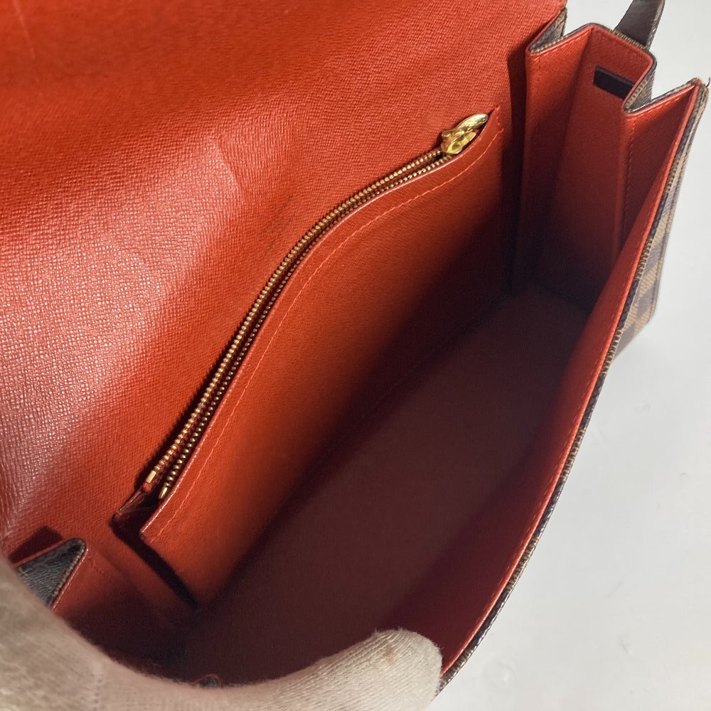 LOUIS VUITTON N51160 ダミエ トライベッカ・ロン フラップ 肩掛け カバン ショルダーバッグ ダミエキャンバス レディース エベヌ ブラウン