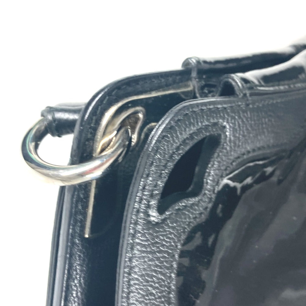CARTIER マルチェロ トートバッグ カバン 縦型 肩掛け ショルダーバッグ エナメル レディース ブラック