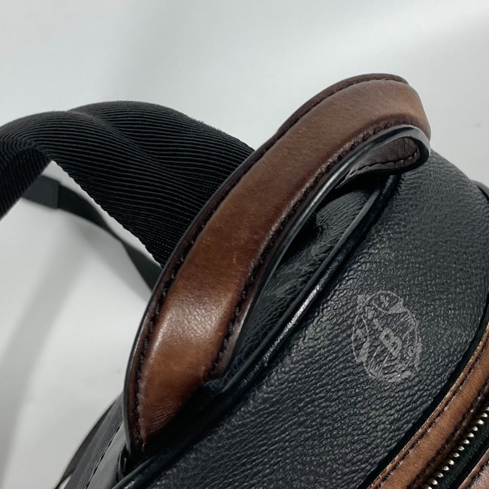 Berluti Logo Crossbody Shoulder Bag in PVC/Leather, Men's, Black