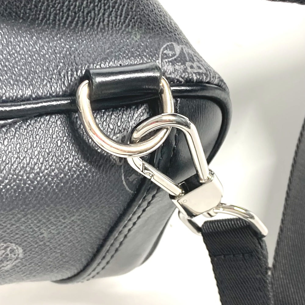 Berluti Logo Crossbody Shoulder Bag in PVC/Leather, Men's, Black