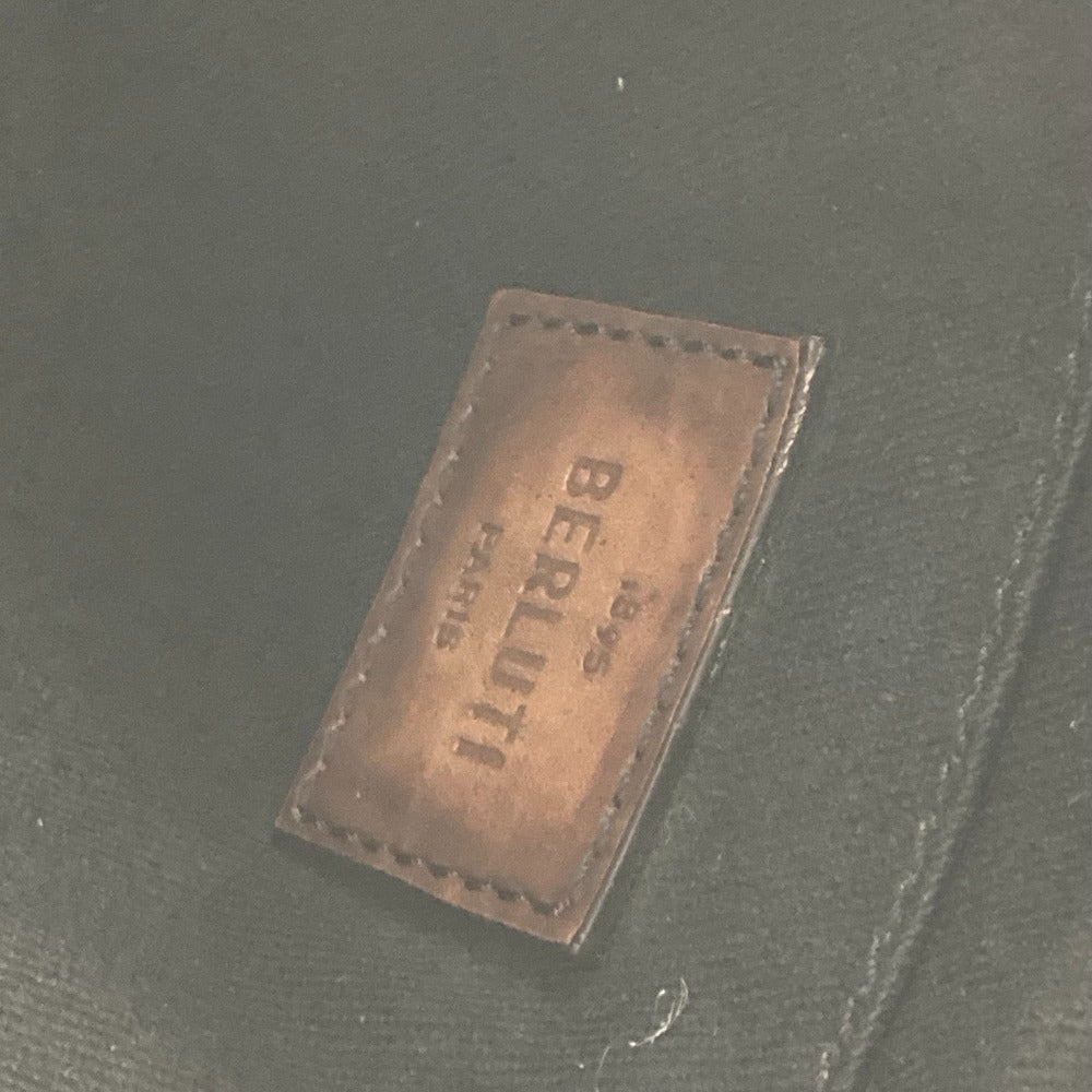 Berluti Logo Crossbody Shoulder Bag in PVC/Leather, Men's, Black