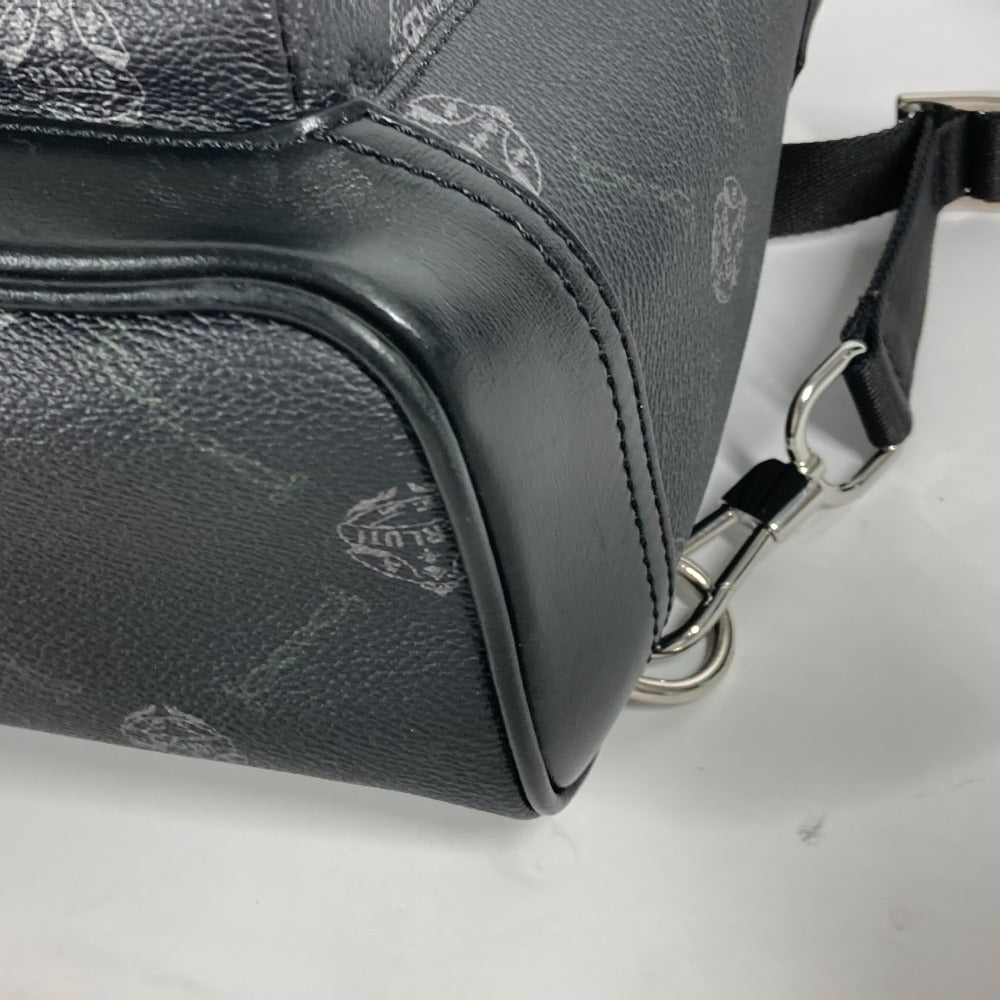 Berluti Logo Crossbody Shoulder Bag in PVC/Leather, Men's, Black