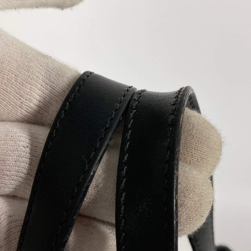 CELINE ヴィンテージ マカダム ロゴ カバン トートバッグ ハンドバッグ PVC/レザー レディース ブラック