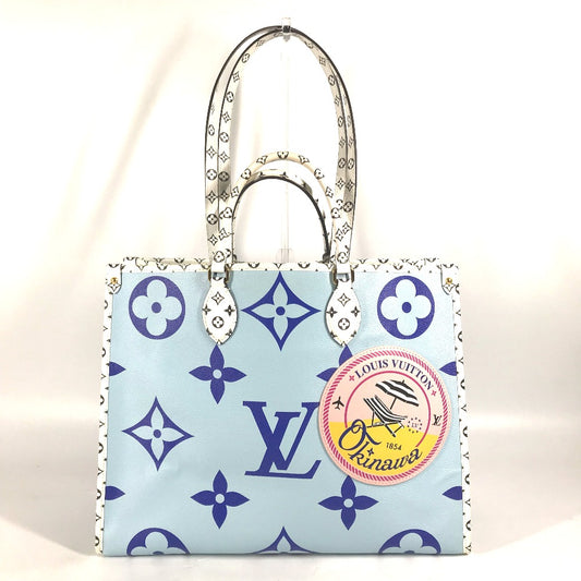 LOUIS VUITTON M44720 モノグラムジャイアント 沖縄限定 オンザゴーGM カバン トートバッグ 2WAYバッグ 肩掛け ショルダーバッグ モノグラムジャイアントキャンバス レディース ブルー - brandshop-reference