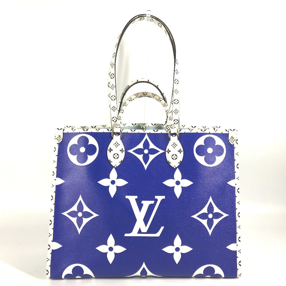 LOUIS VUITTON M44720 モノグラムジャイアント 沖縄限定 オンザゴーGM カバン トートバッグ 2WAYバッグ 肩掛け ショルダーバッグ モノグラムジャイアントキャンバス レディース ブルー - brandshop-reference
