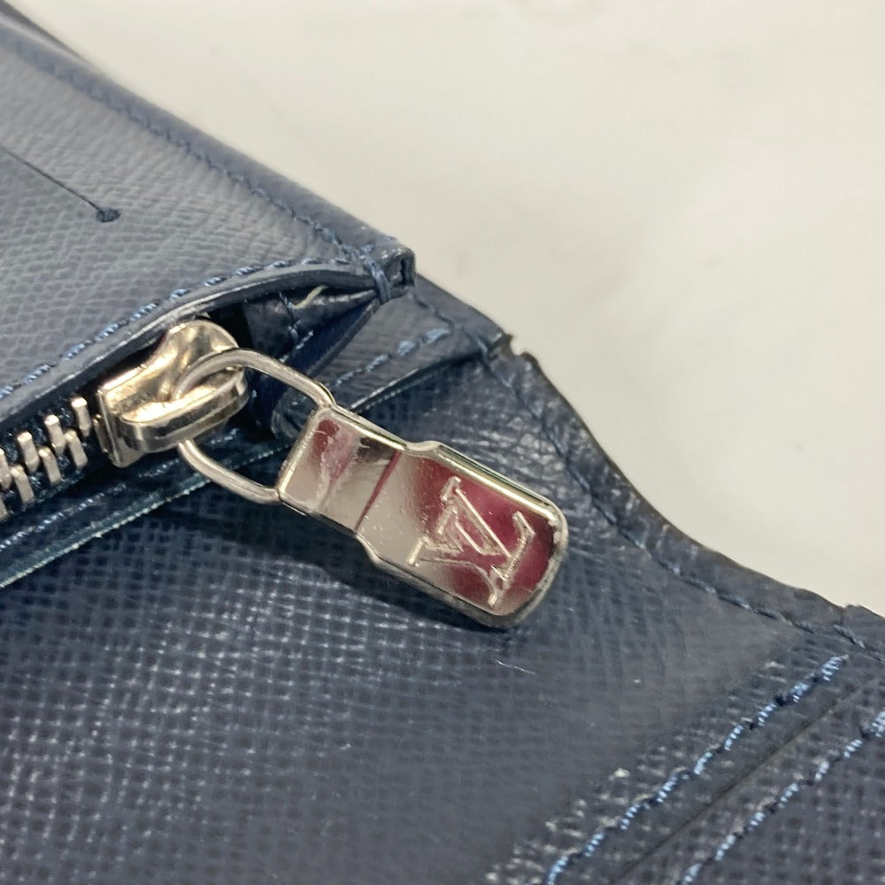 Louis Vuitton M30292 Taiga Portefeuille Brazza Long Wallet Bifold Long Wallet Taiga Lelaki Lelaki