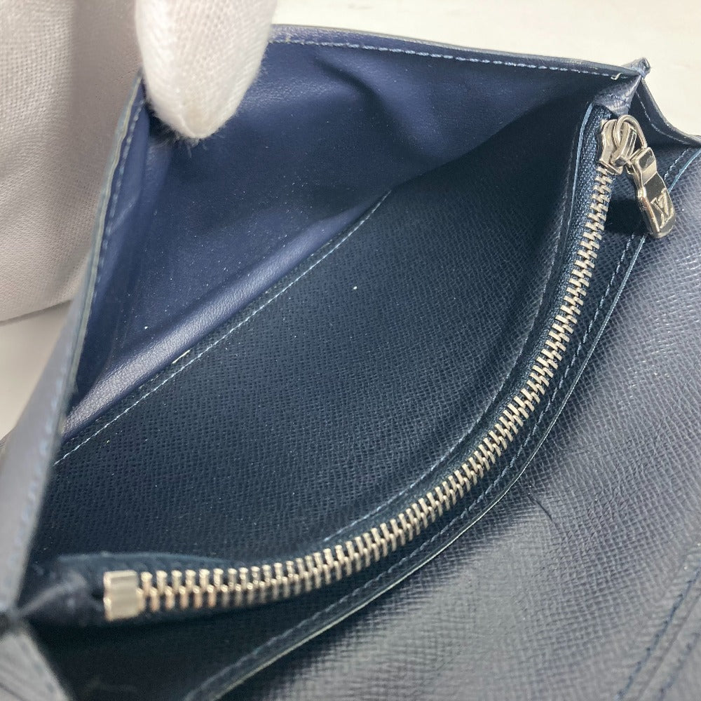 Louis Vuitton M30292 Taiga Portefeuille Brazza Long Wallet Bifold Long Wallet Taiga Lelaki Lelaki