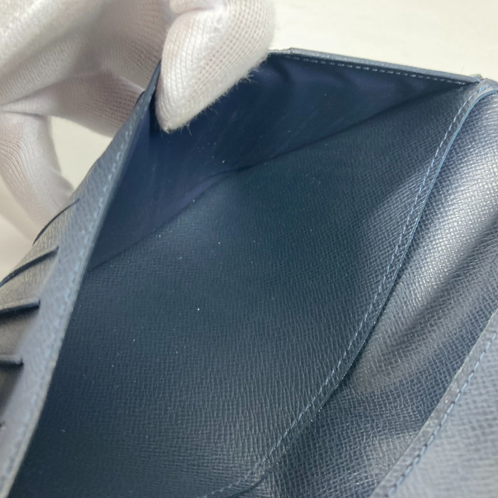 Louis Vuitton M30292 Taiga Portefeuille Brazza Long Wallet Bifold Long Wallet Taiga Lelaki Lelaki