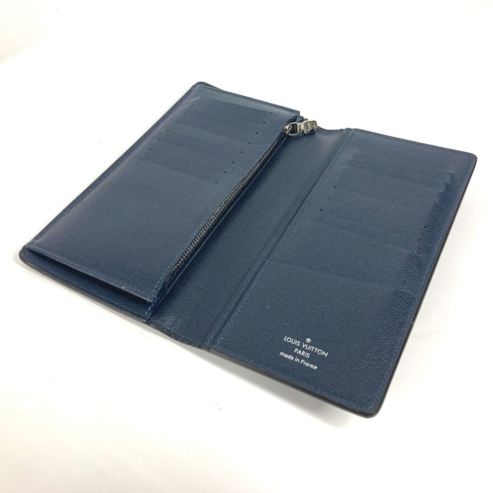 Louis Vuitton M30292 Taiga Portefeuille Brazza Long Wallet Bifold Long Wallet Taiga Lelaki Lelaki