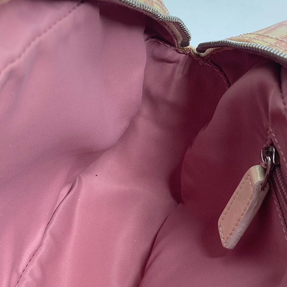 Dior トロッター NO1 カバン ポシェット 斜め掛け ショルダーバッグ PVC/レザー レディース ピンク
