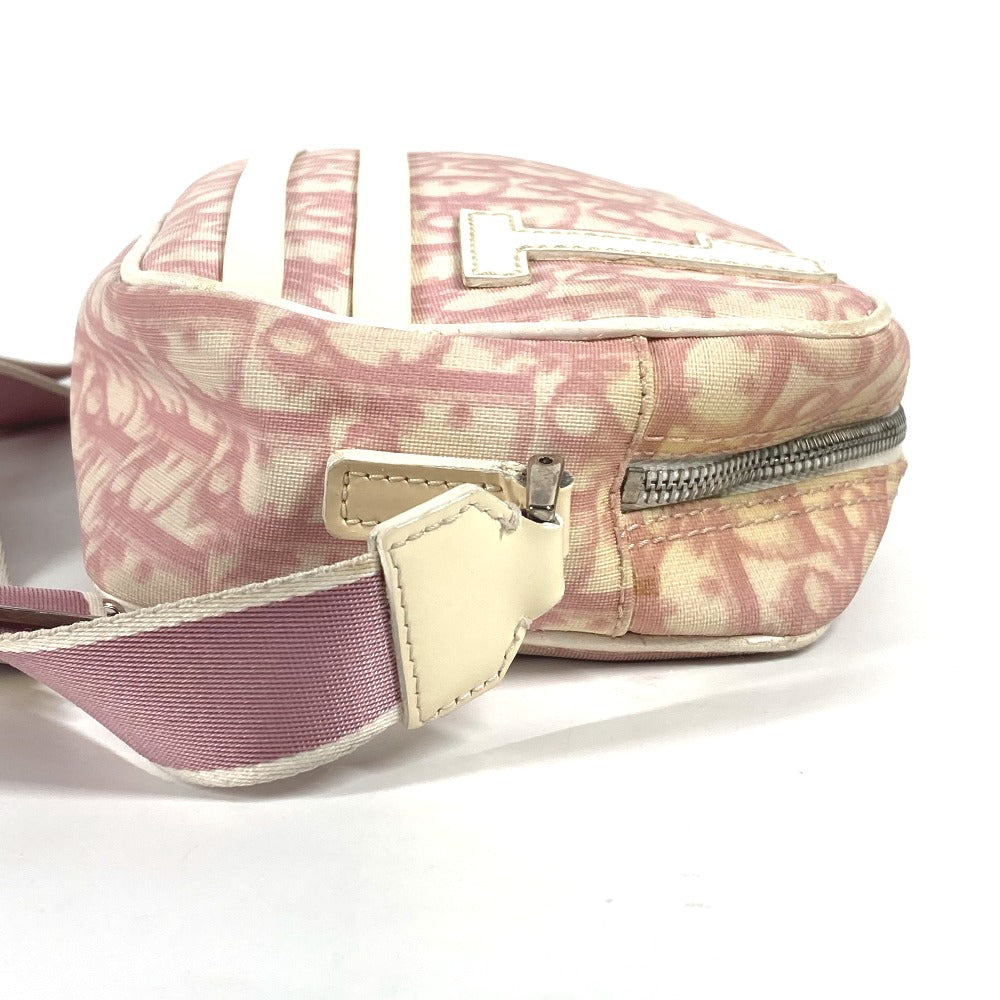 Dior トロッター NO1 カバン ポシェット 斜め掛け ショルダーバッグ PVC/レザー レディース ピンク