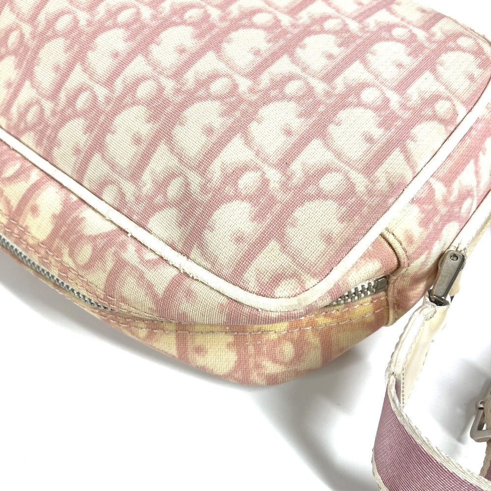 Dior トロッター NO1 カバン ポシェット 斜め掛け ショルダーバッグ PVC/レザー レディース ピンク
