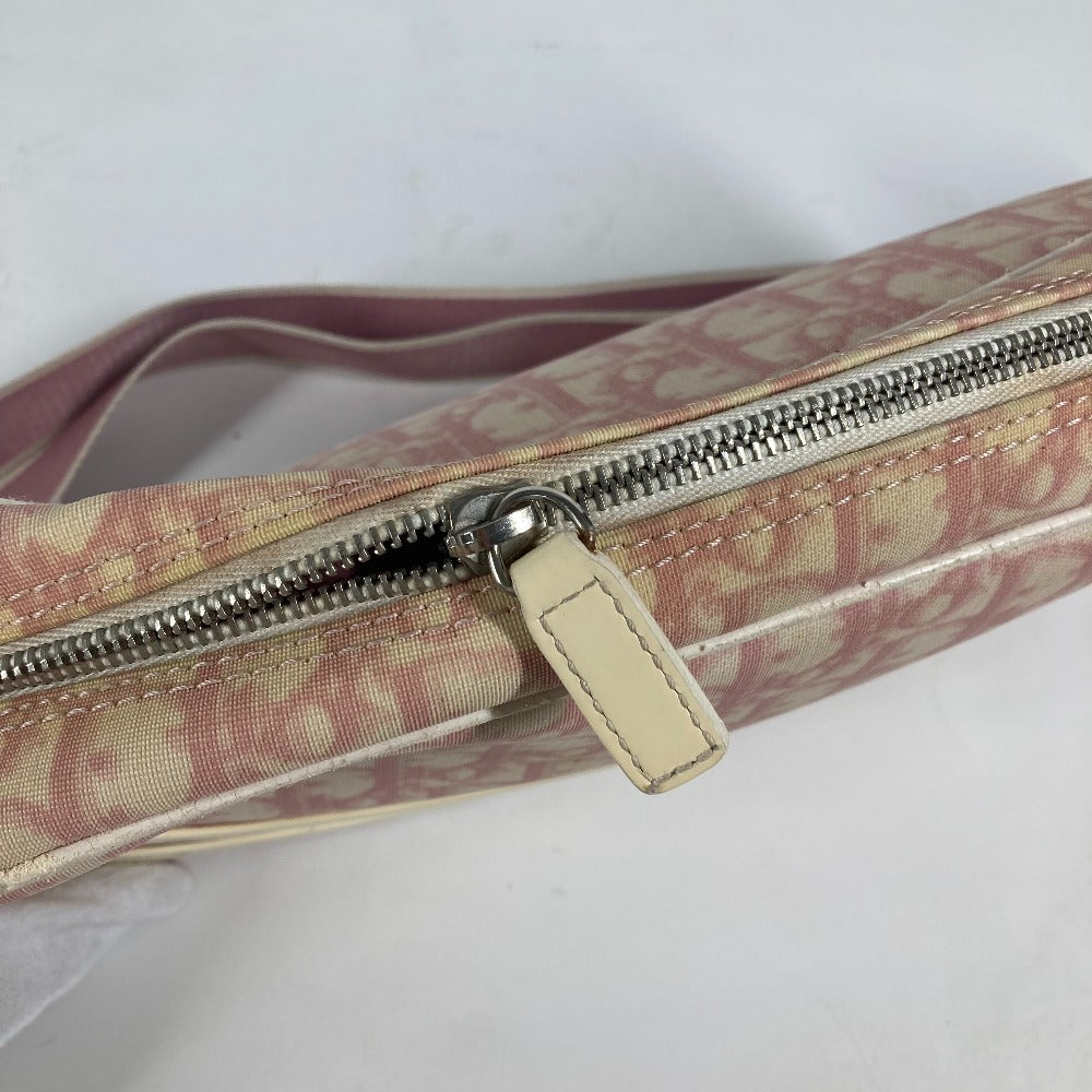 Dior トロッター NO1 カバン ポシェット 斜め掛け ショルダーバッグ PVC/レザー レディース ピンク