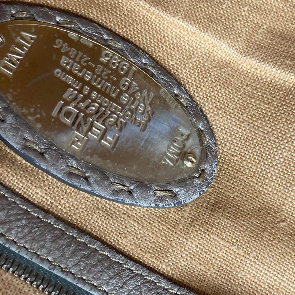 FENDI セレリア リンダ カバン 肩掛け トートバッグ フラップ ショルダーバッグ レザー レディース グレー系