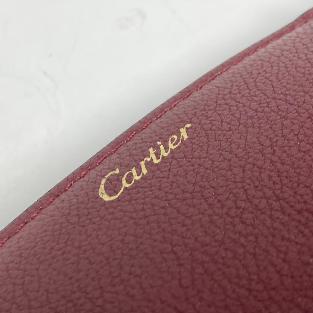 CARTIER ロゴ メイクポーチ 化粧ポーチ クラッチバッグ カバン ポーチ レザー レディース