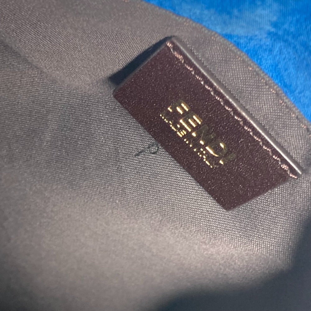 FENDI FFロゴ チェーン ハンドバッグ カバン 肩掛け ショルダーバッグ レザー レディース ブルー