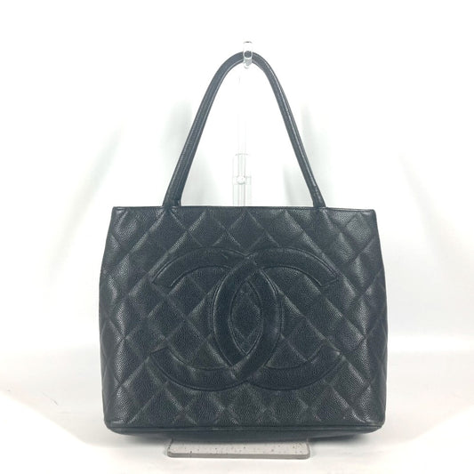 CHANEL A01804 復刻トート CC ココマーク ショルダーバッグ 肩掛け カバン トートバッグ キャビアスキン レディース