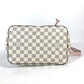 LOUIS VUITTON N40152 Damier Azur NeoNoe Drawstring Bucket Shoulder Bag in Damier Azur Canvas, Women's, Oud Rose, White