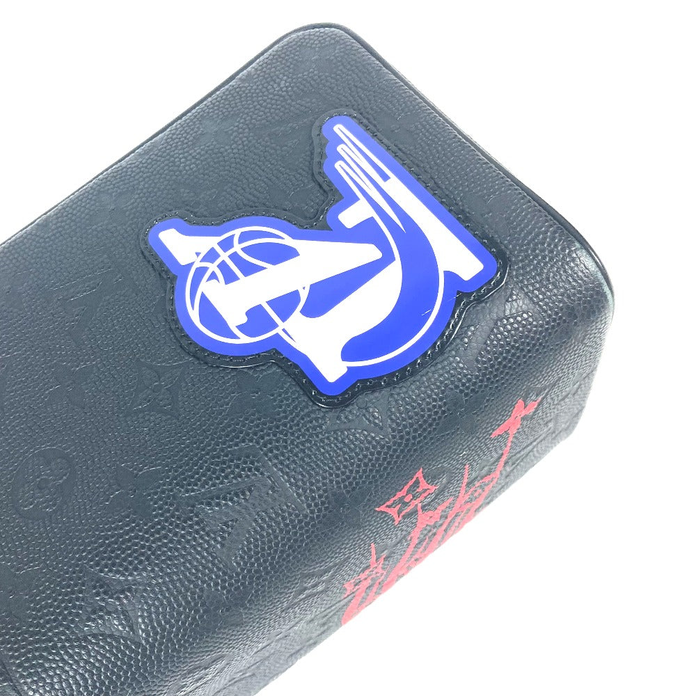 LOUIS VUITTON  M58515 LV x NBA モノグラム クローク ドップキット ハンドバッグ ストラップ付 セカンドバッグ レザー メンズ