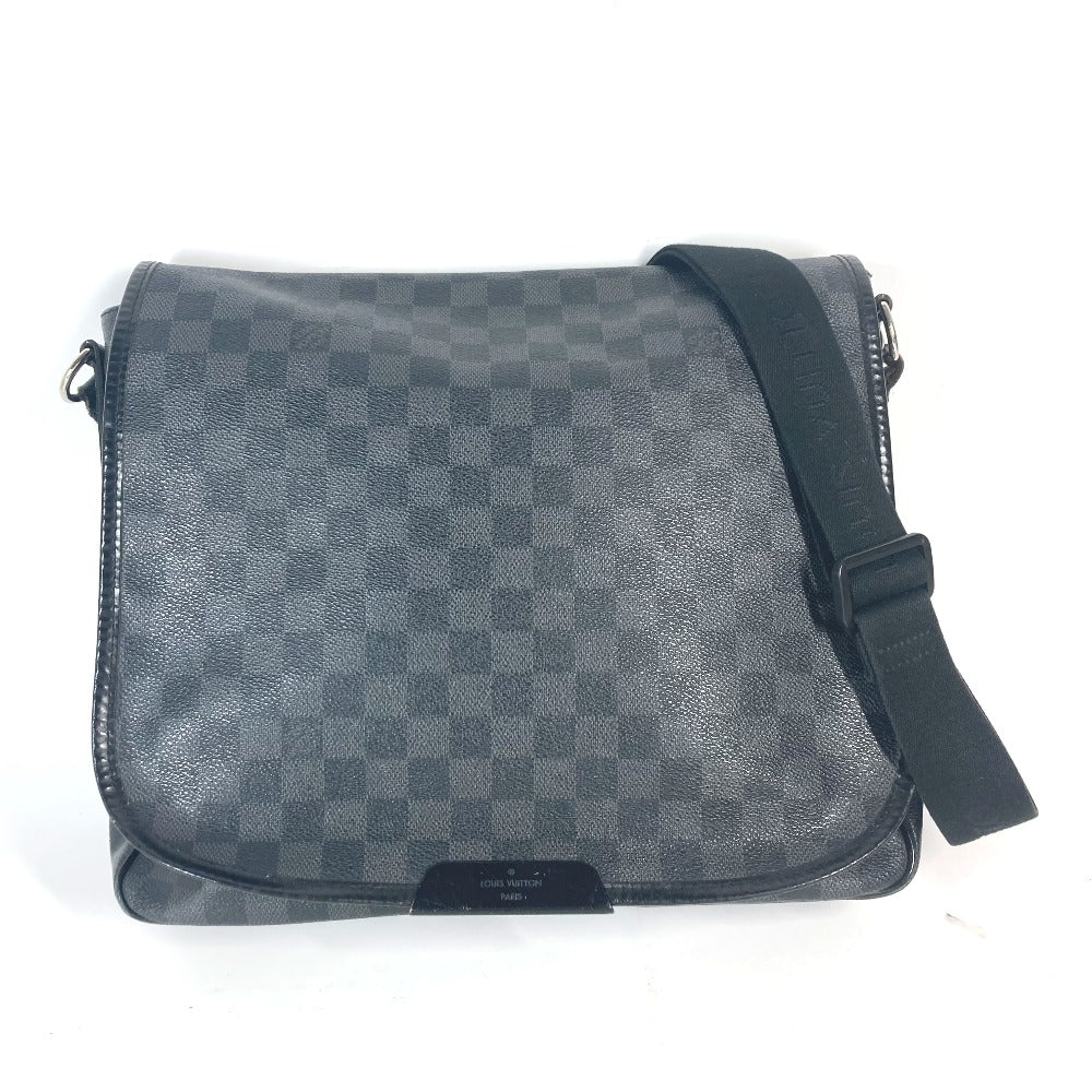 LOUIS VUITTON N41272 ダミエグラフィット ディストリクスMM カバン フラップ メッセンジャーバッグ 斜め掛け ショルダーバッグ ダミエグラフィットキャンバス メンズ