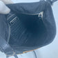 PRADA Logo Embroidered Crossbody Pochette Shoulder Bag in Nylon/Leather, Black