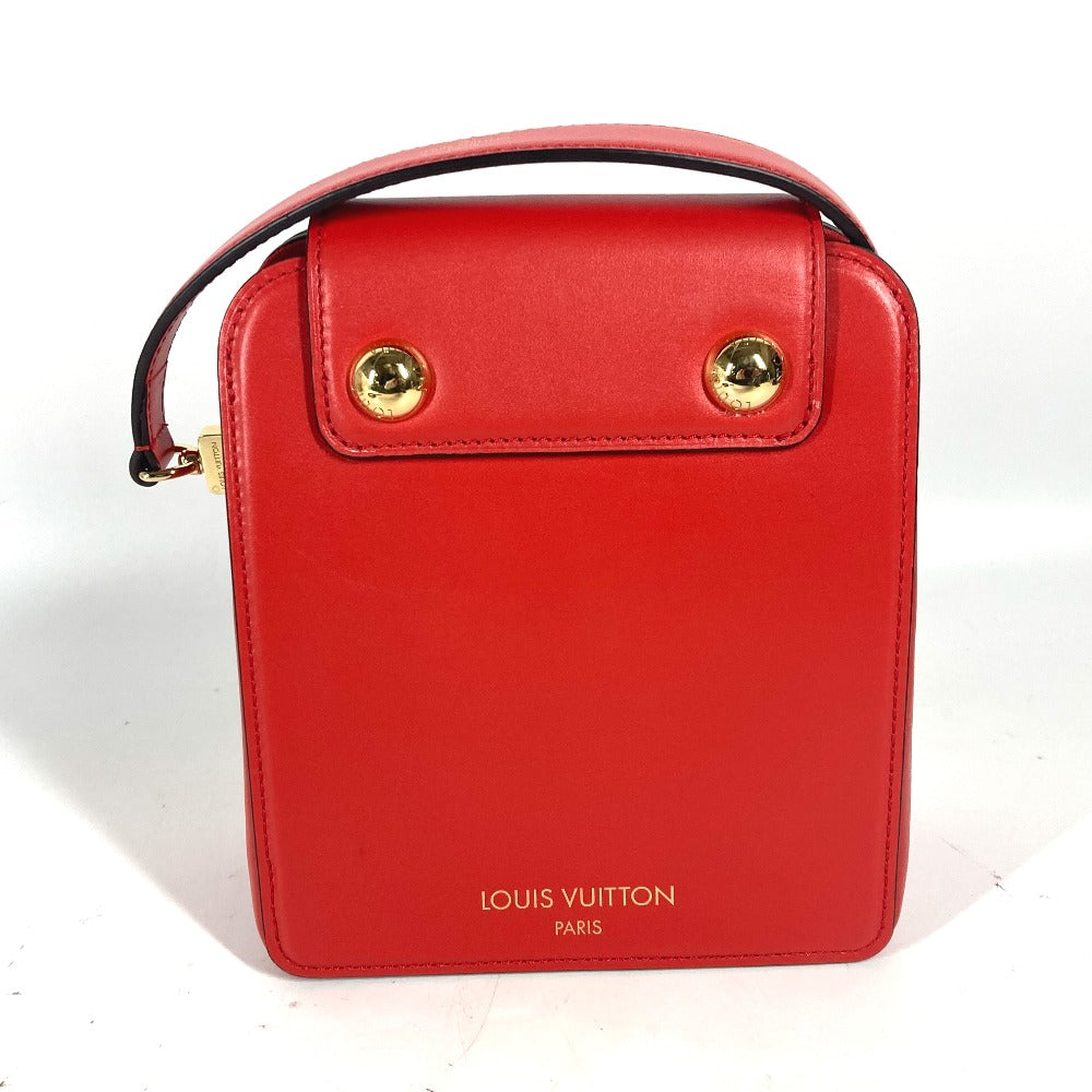 LOUIS VUITTON M82215 LVロゴ Sロックバッグ XL カバン 斜め掛け 2WAYバッグ ハンドバッグ ショルダーバッグ レザー レディース ルージュ レッド系