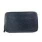 HERMES Round Zipper System Planner Stationery Leather Cover Unisex Black