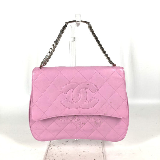 CHANEL マトラッセ キルティング CC ココマーク 肩掛け トートバッグ チェーンバッグ ショルダーバッグ レザー レディース ピンク