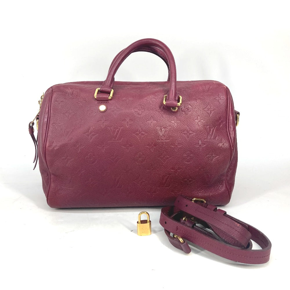 LOUIS VUITTON M40755 モノグラムアンプラント スピーディ・バンドリエール30 カバン ミニボストンバッグ ショルダーバッグ 斜め掛け ショルダーバッグ モノグラムアンプラントレザー レディース オロール ワインレッド - brandshop-reference