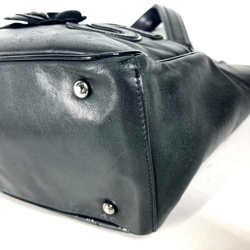 CHANEL カメリア NO5 アイコン チョコバー 肩掛け カバン トートバッグ チェーンバッグ ショルダーバッグ レザー レディース ブラック - brandshop-reference