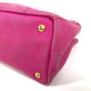 PRADA Canapa logo Bag Tote Bag Hand Bag Canvas pink/White Used
