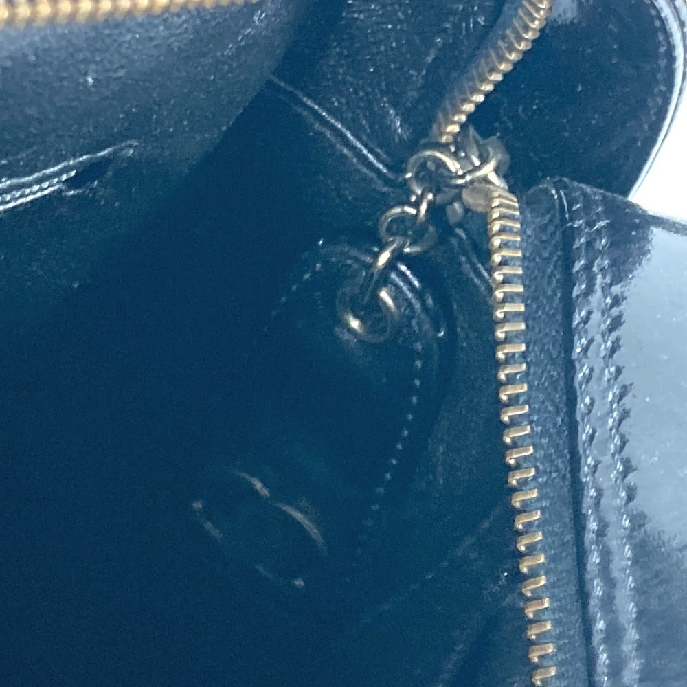 CHANEL ヴィンテージ キルティング マトラッセ カバン 肩掛け ボックス ハンドバッグ ショルダーバッグ パテントレザー レディース ブラック - brandshop-reference