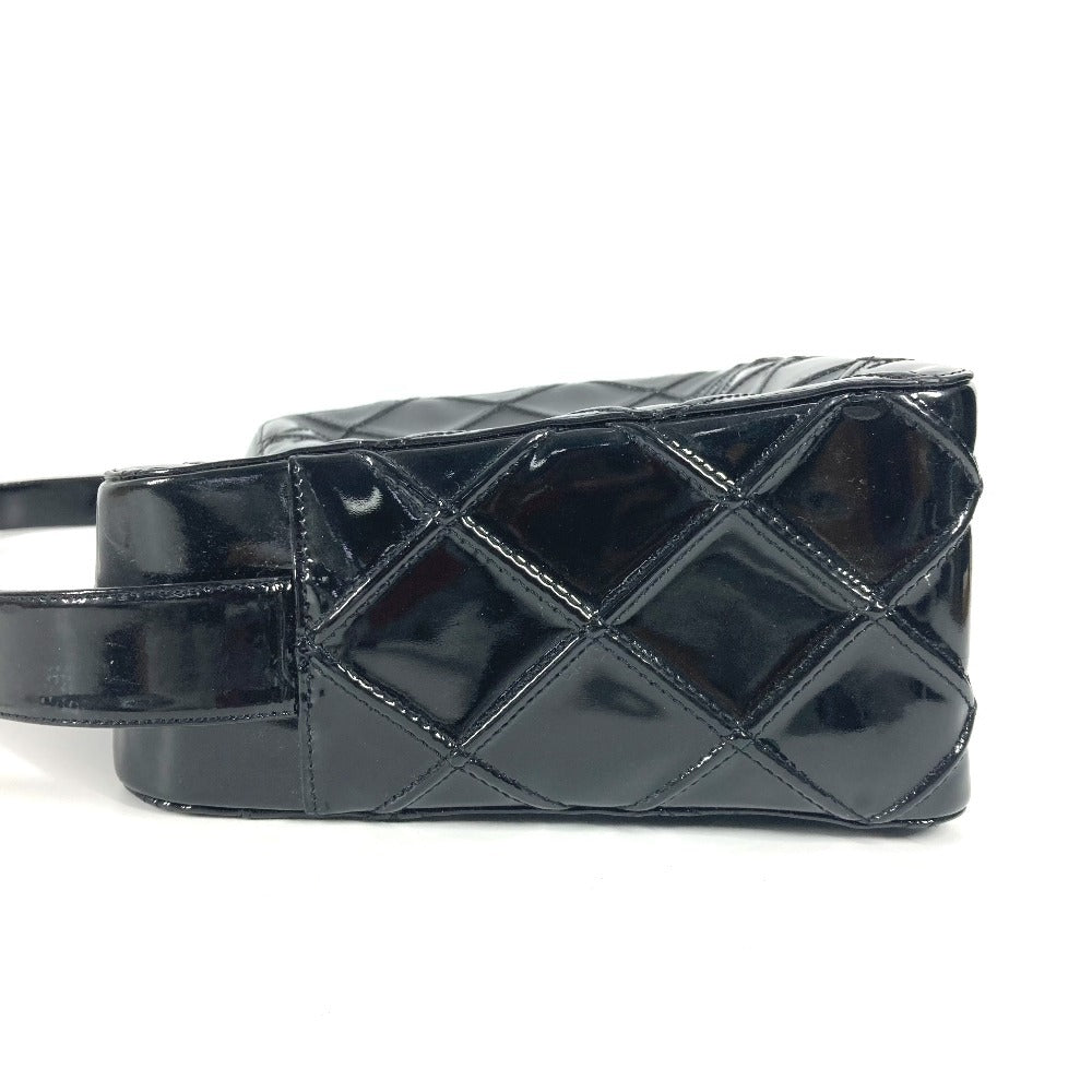 CHANEL ヴィンテージ キルティング マトラッセ カバン 肩掛け ボックス ハンドバッグ ショルダーバッグ パテントレザー レディース ブラック - brandshop-reference