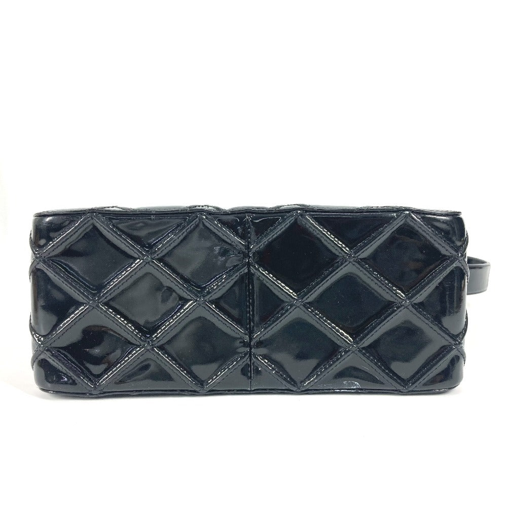 CHANEL ヴィンテージ キルティング マトラッセ カバン 肩掛け ボックス ハンドバッグ ショルダーバッグ パテントレザー レディース ブラック - brandshop-reference