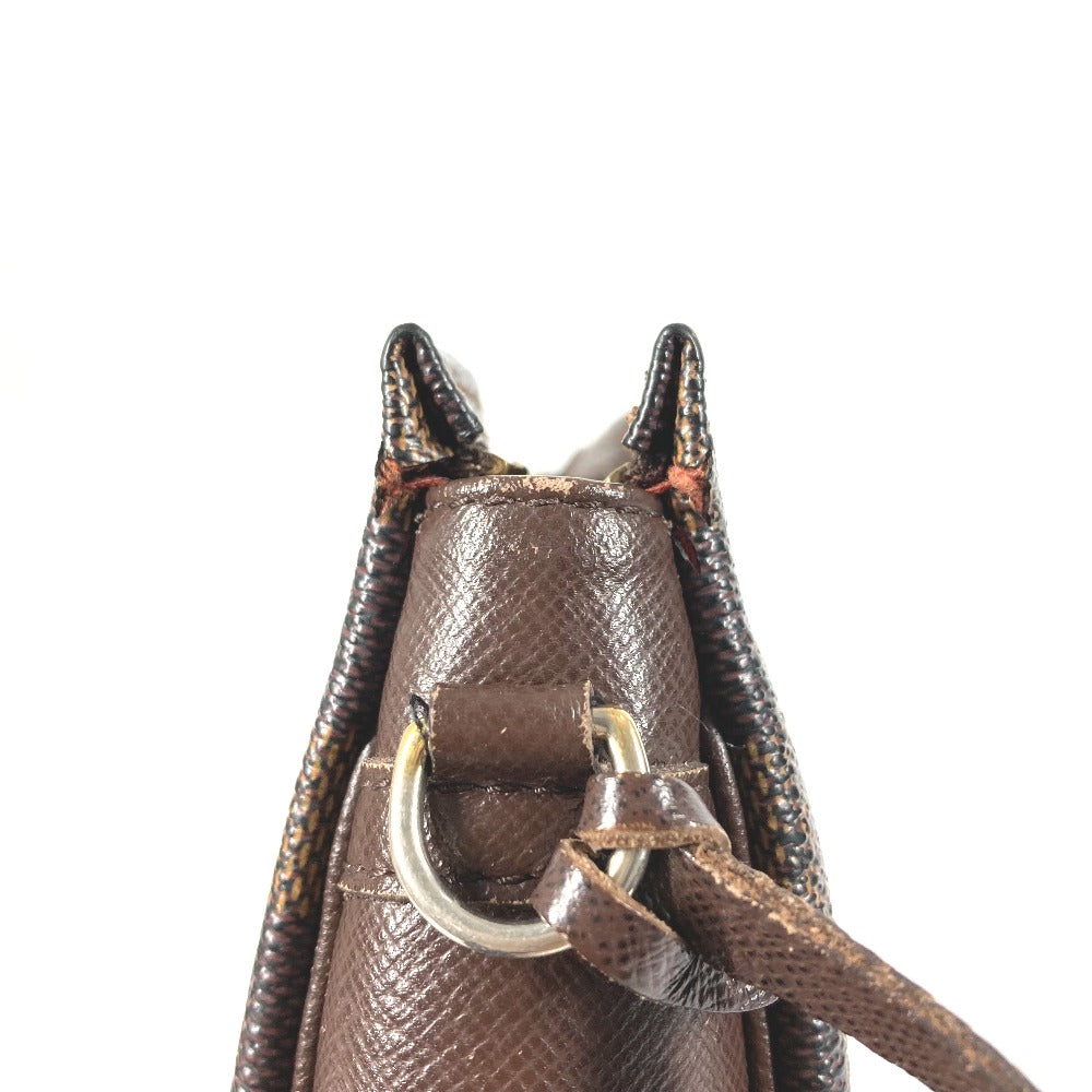 LOUIS VUITTON N51982 Damier Truth Makeup Accessory Pouch Bag Shoulder Handbag Shoulder Bag Damier Canvas Women's Ebene Brown