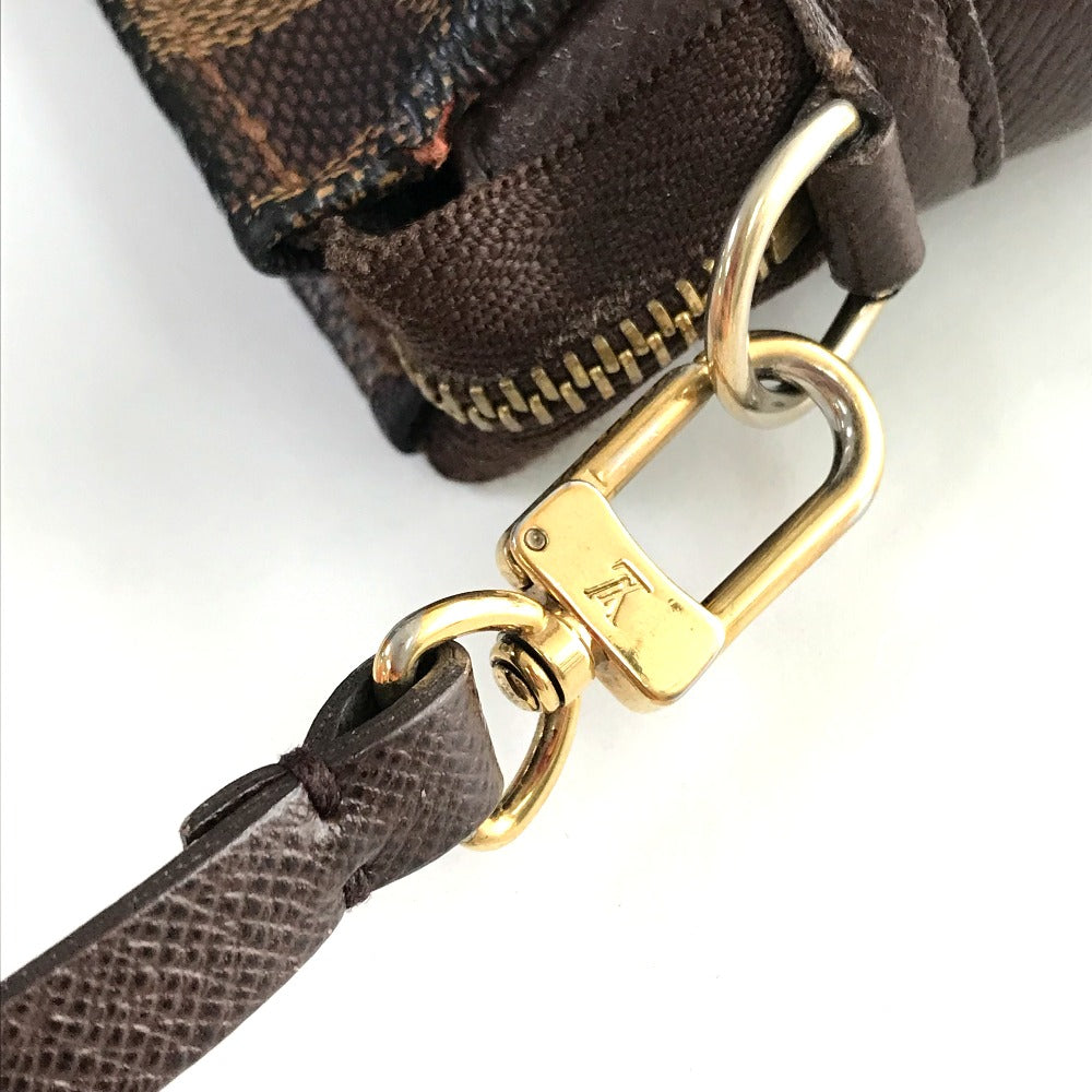 LOUIS VUITTON N51982 Damier Truth Makeup Accessory Pouch Bag Shoulder Handbag Shoulder Bag Damier Canvas Women's Ebene Brown