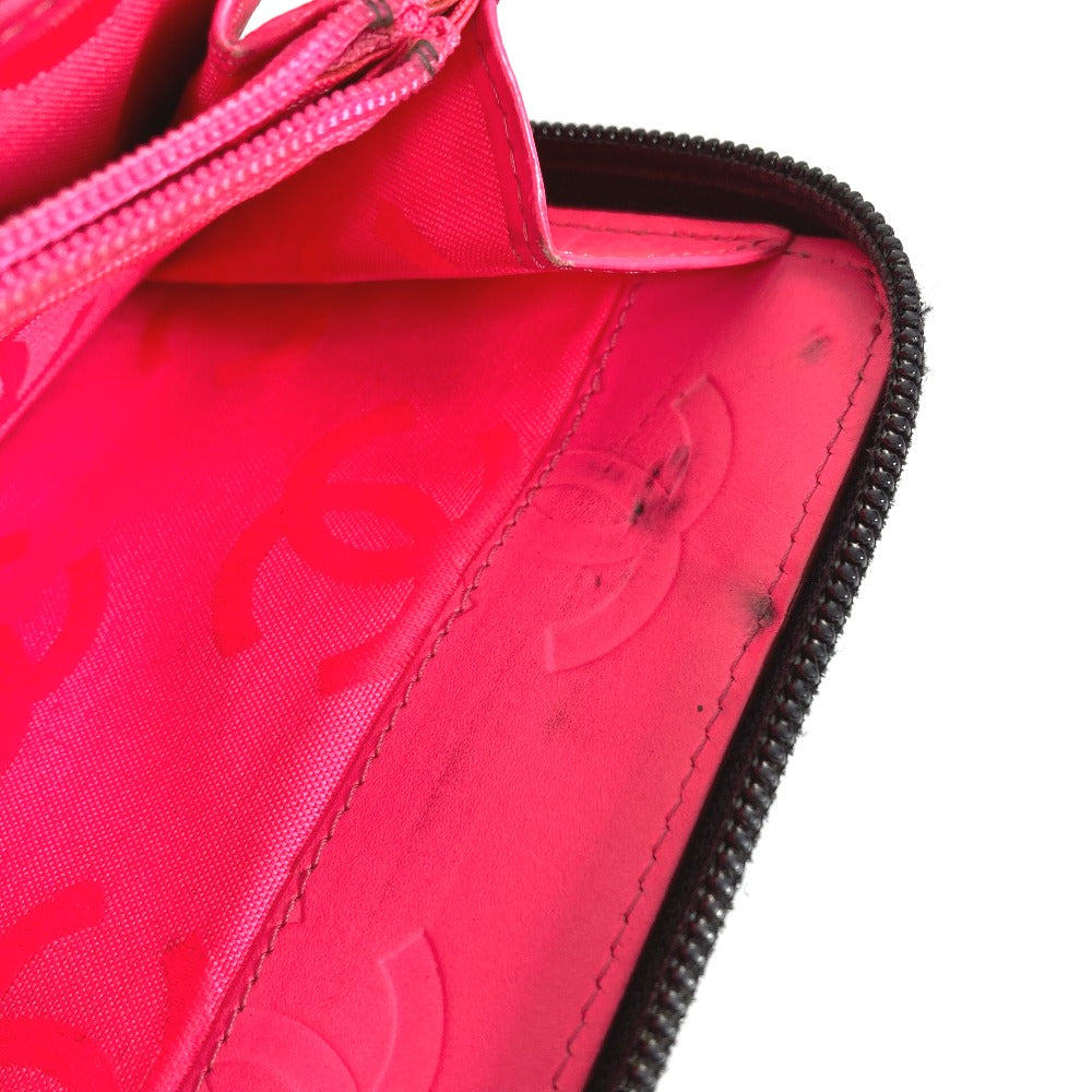 CHANEL A26710 カンボンライン トラベルケース CC ココマーク ラウンドファスナー 長財布 レザー レディース ブラック - brandshop-reference