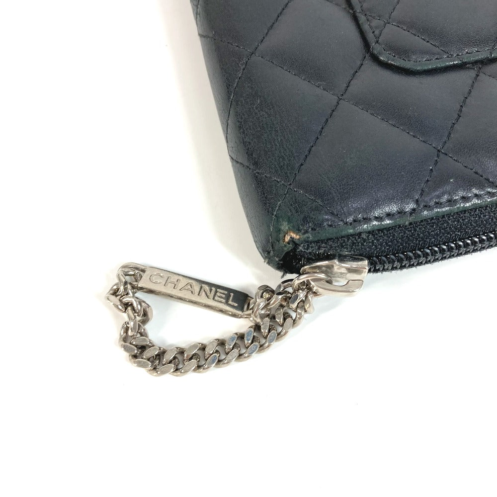CHANEL A26710 カンボンライン トラベルケース CC ココマーク ラウンドファスナー 長財布 レザー レディース ブラック - brandshop-reference