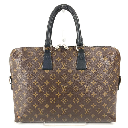 LOUIS VUITTON M40868  モノグラムマカサー ポルトドキュマン ジュール PDJ ビジネスバッグ カバン ハンドバッグ モノグラムマカサーキャンバス メンズ ブラウン - brandshop-reference