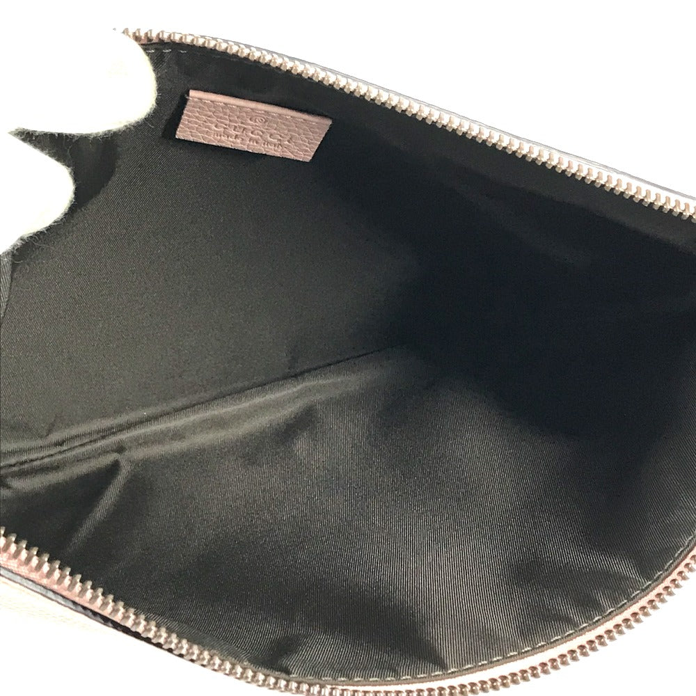 GUCCI 460187 ロゴ アニマリエ ビー 蜂 ハチ カバン セカンドバッグ ポーチ クラッチバッグ レザー ユニセックス ピンク - brandshop-reference