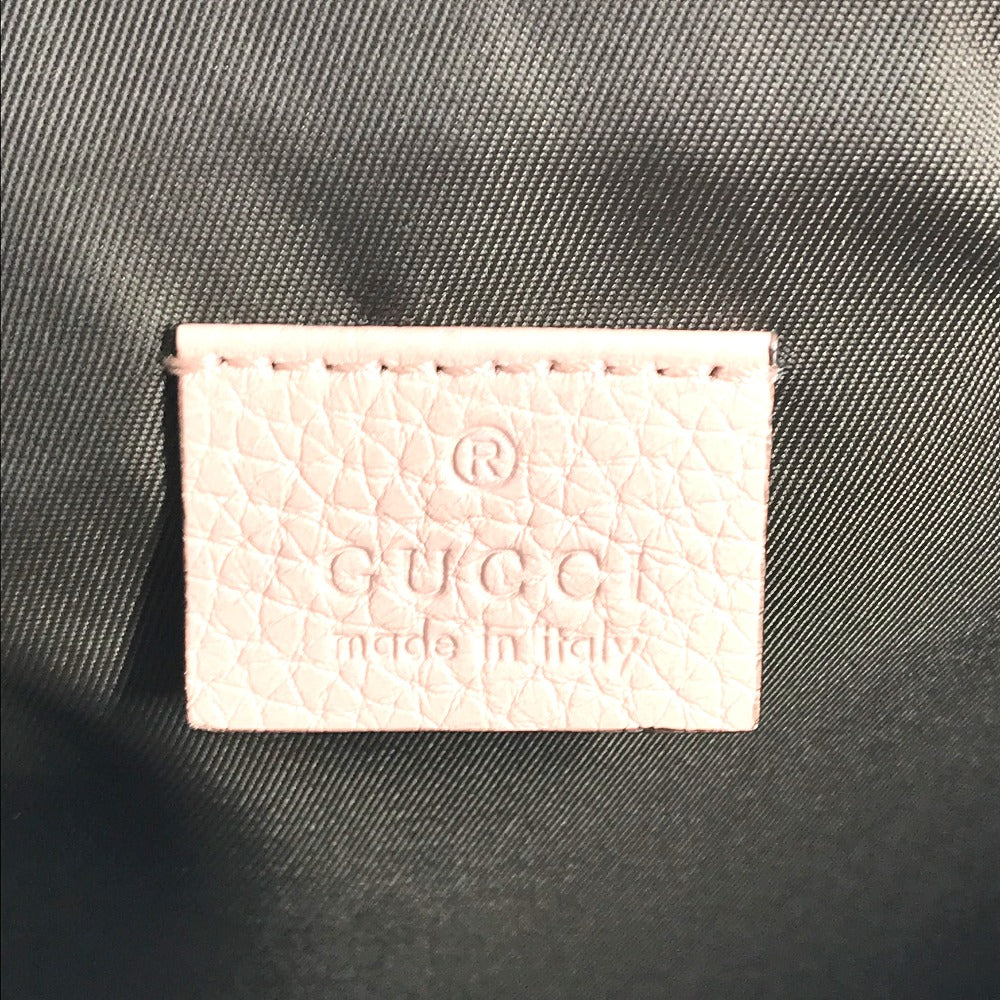 GUCCI 460187 ロゴ アニマリエ ビー 蜂 ハチ カバン セカンドバッグ ポーチ クラッチバッグ レザー ユニセックス ピンク - brandshop-reference