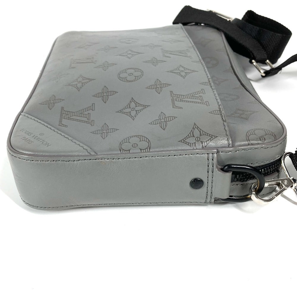 LOUIS VUITTON M46104 モノグラムシャドウ デュオ メッセンジャー  斜め掛け カバン クラッチバッグ ショルダーバッグ モノグラムシャドウレザー ユニセックス グレー - brandshop-reference