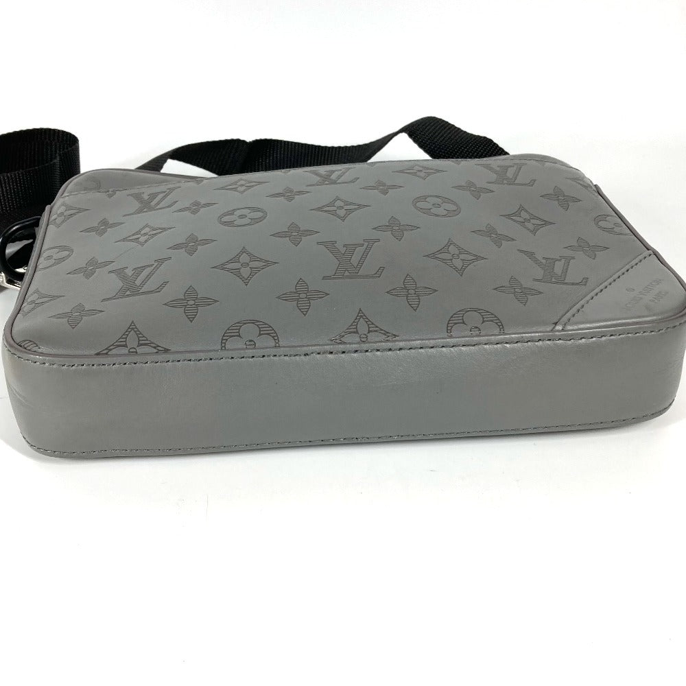 LOUIS VUITTON M46104 モノグラムシャドウ デュオ メッセンジャー  斜め掛け カバン クラッチバッグ ショルダーバッグ モノグラムシャドウレザー ユニセックス グレー - brandshop-reference