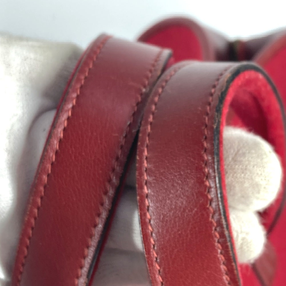 HERMES Hパンチングロゴ  フードゥ  旅行バッグ カバン トラベルバッグ ボストンバッグ フェルト ユニセックス レッド - brandshop-reference